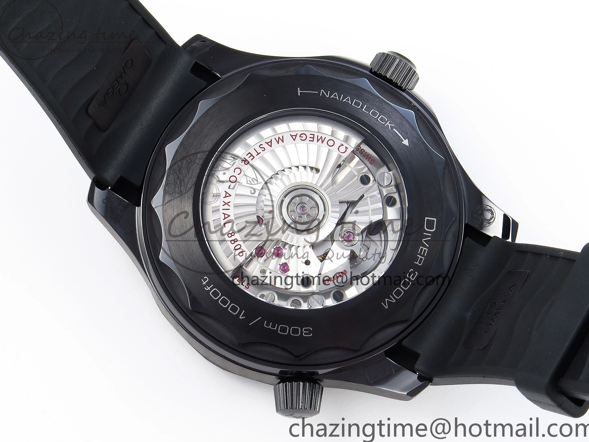 0325 SEAMASTER 300M 43.5MM BLACK CERAMIC VSF 1:1 BEST EDITION BLACK DIAL ON BLACK RUBBER STRAP A FashionForward 7766